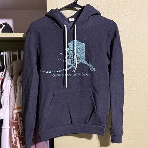 Navy Blue Graphic Hoodie